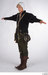 Whole Body Man T poses White Historical Costume photo references